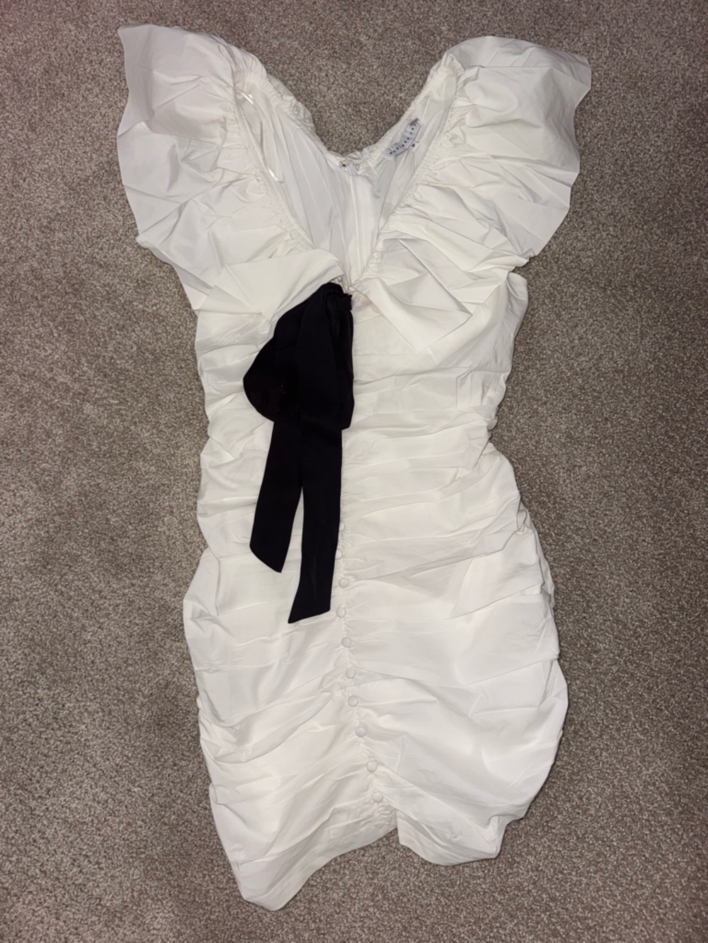 Endless Rose White Dress Black Bow